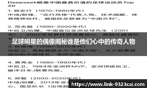 足球明星的偶像揭秘谁是他们心中的传奇人物